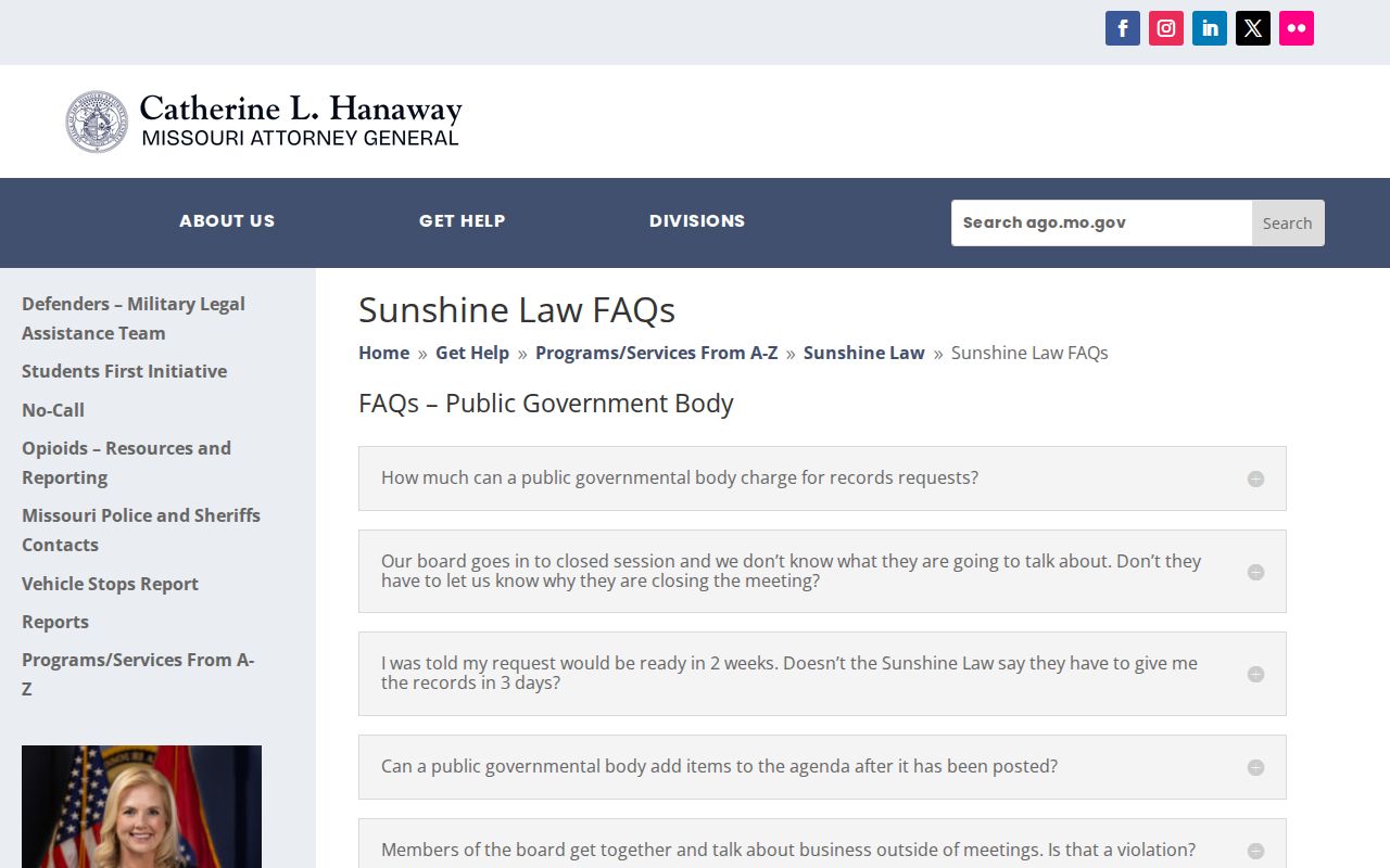 Atchison County released inmate mugshot Sunshine request guidance